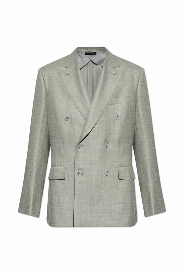 GREEN Double-breasted blazer