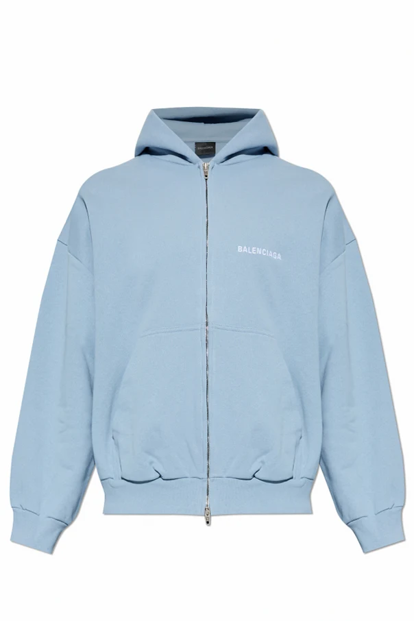 BLAU Sweatshirt mit aufgesticktem Logo