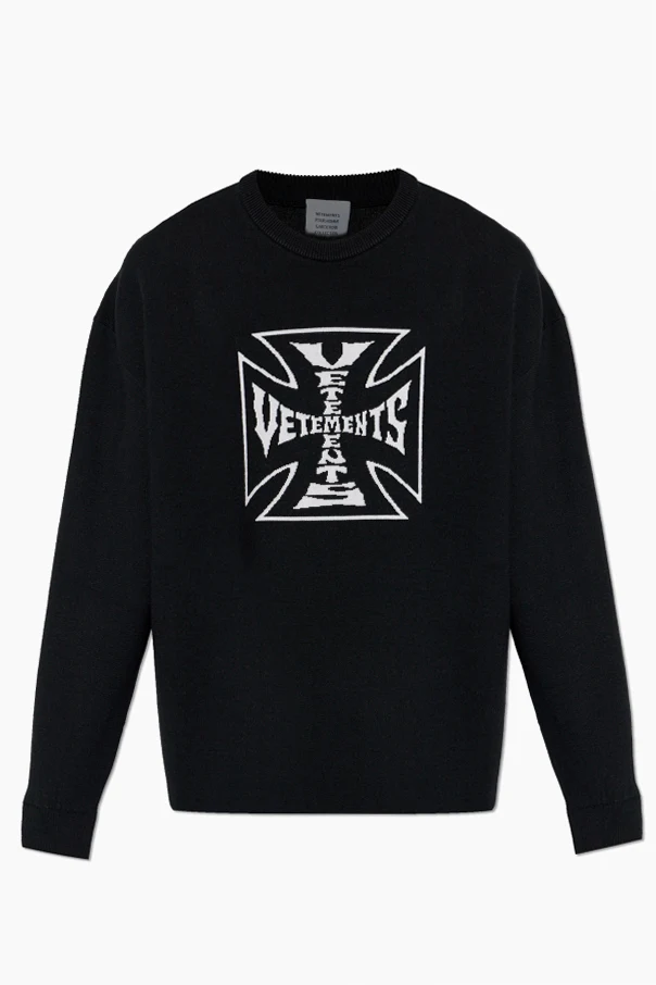 SCHWARZ Wollpullover mit Rundhalsausschnitt