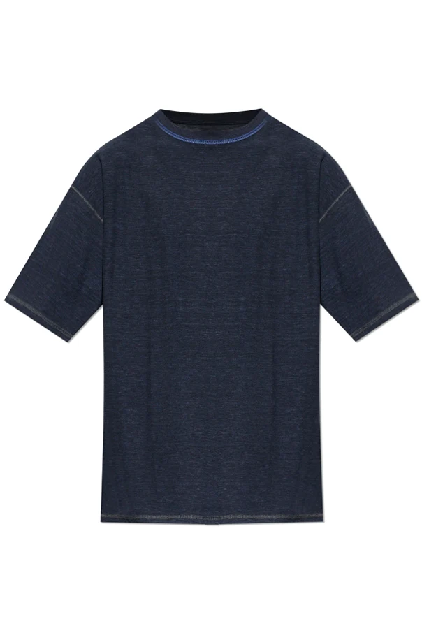 MARINEBLAU T-Shirt mit Rundhalsausschnitt
