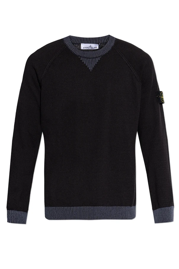 MARINEBLAU Pullover mit Rundhalsausschnitt