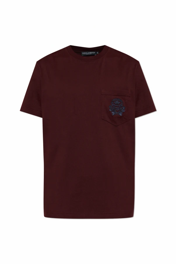 BURGUNDY T-shirt with pocket
