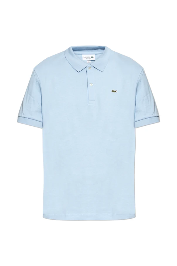 NIEBIESKI Polo z naszywką z logo