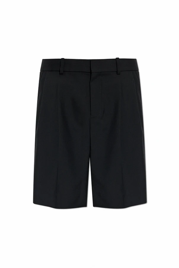BLACK Wool shorts
