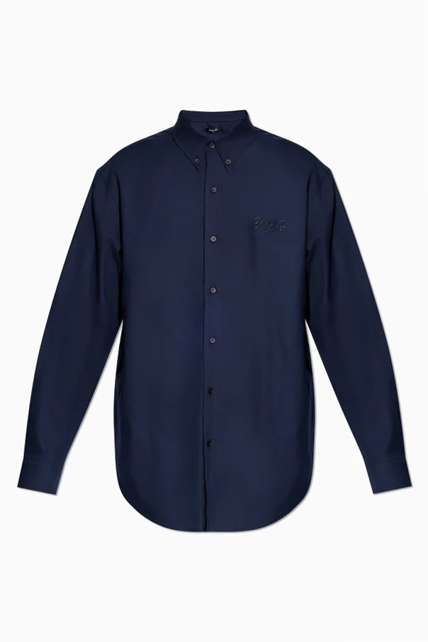 NAVY BLUE Shirt with logo
