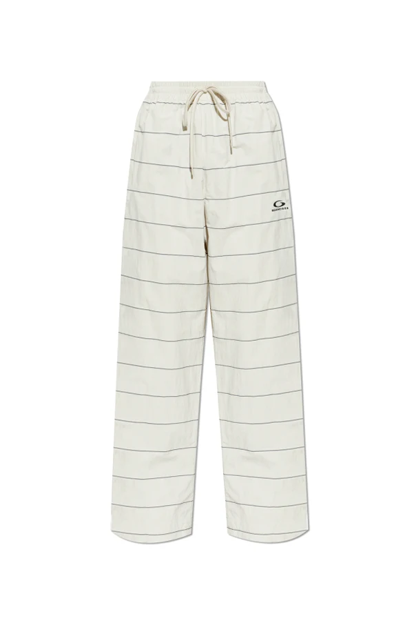 kremowy Spodnie dresowe w prążki