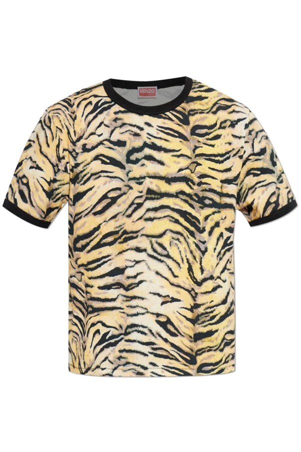 ŻÓŁTY Wzorzysty T-shirt