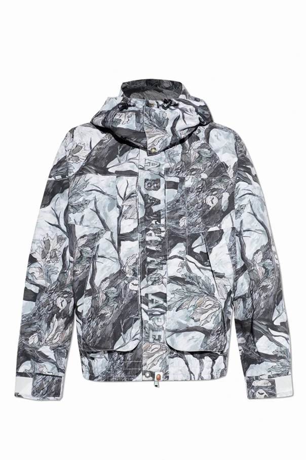 WHITE Jacket with a detachable hood