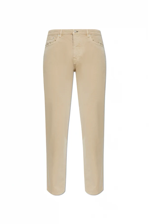 beige Tapered-leg pants