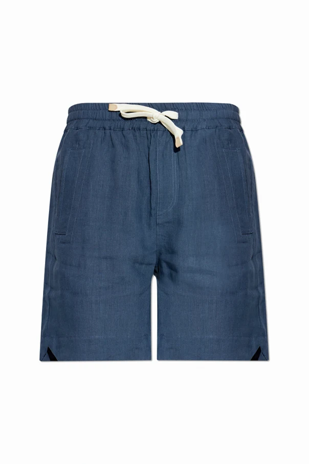 NIEBIESKI Lniane szorty