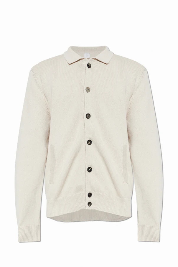 kremowy Kardigan z kieszeniami