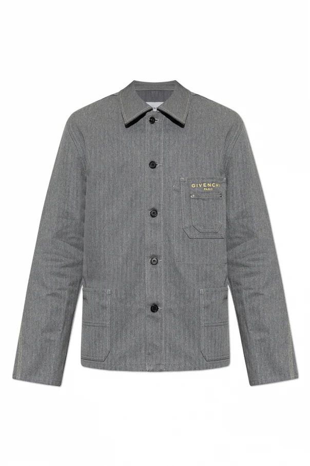 GRAU Jeansjacke mit Logo