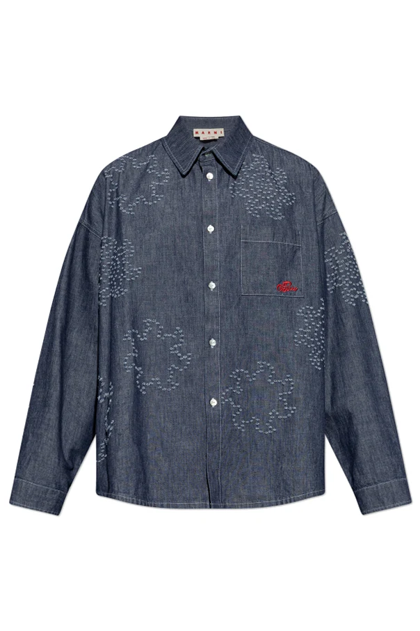 MARINEBLAU Jeanshemd