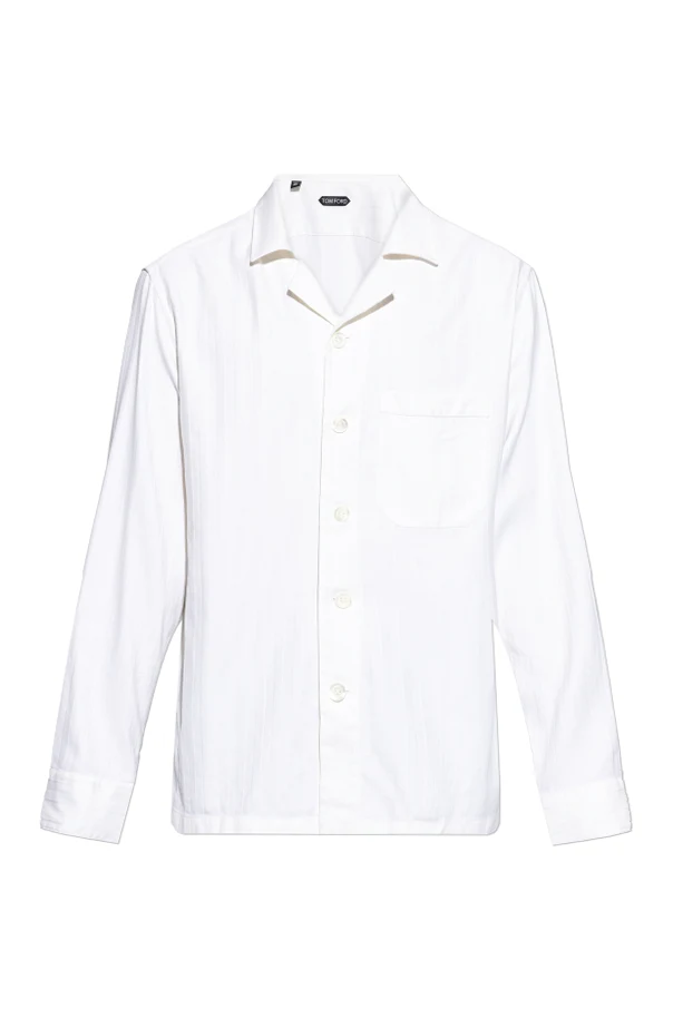 WHITE Shirt with a stripe pattern