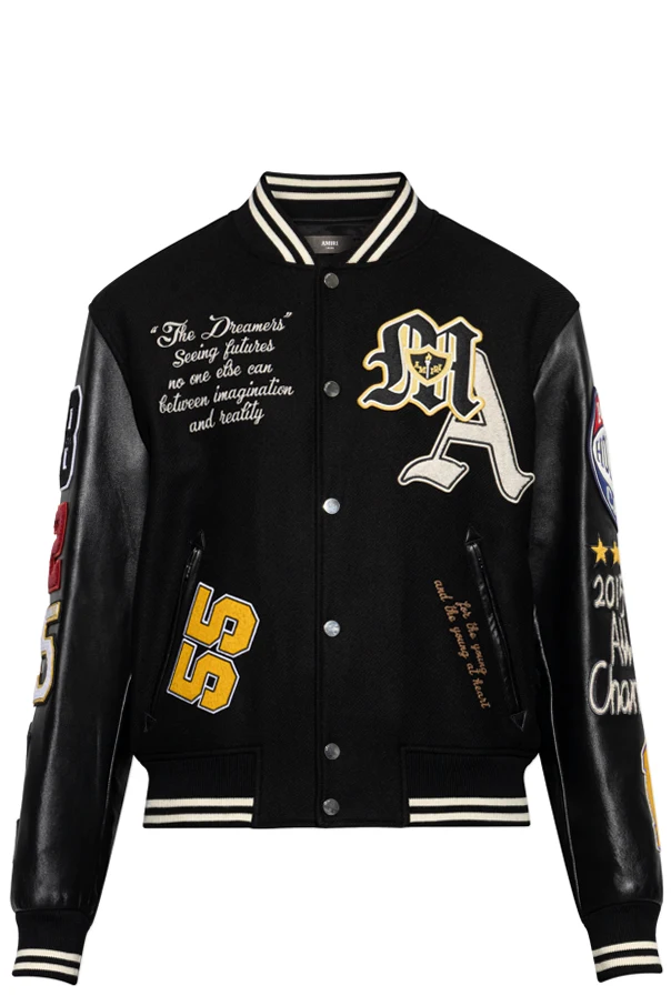 CZARNY Kurtka z naszywkami typu ‘Bomber’