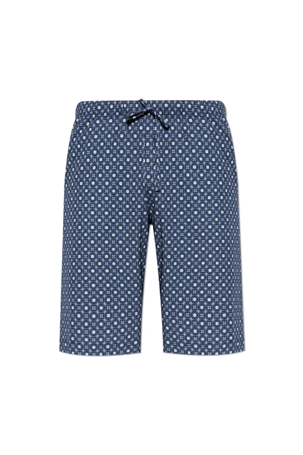 NAVY BLUE Patterned shorts