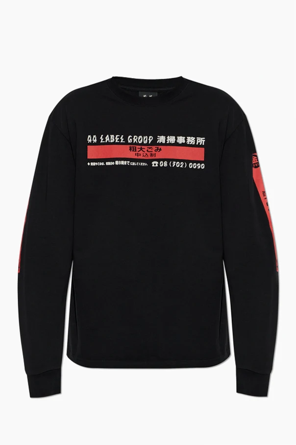 SCHWARZ Langarm-T-Shirt