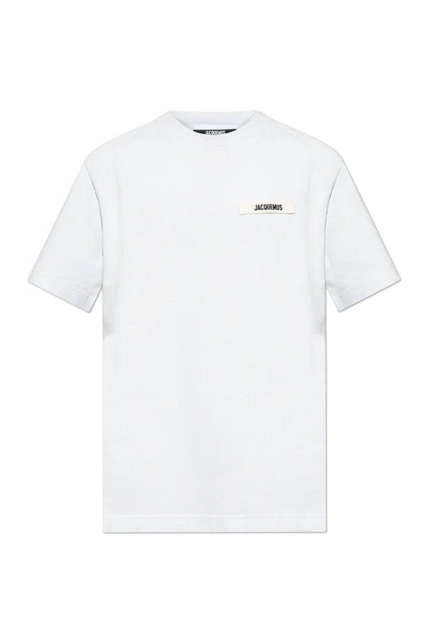 jasnoniebieski T-shirt z naszywką z logo