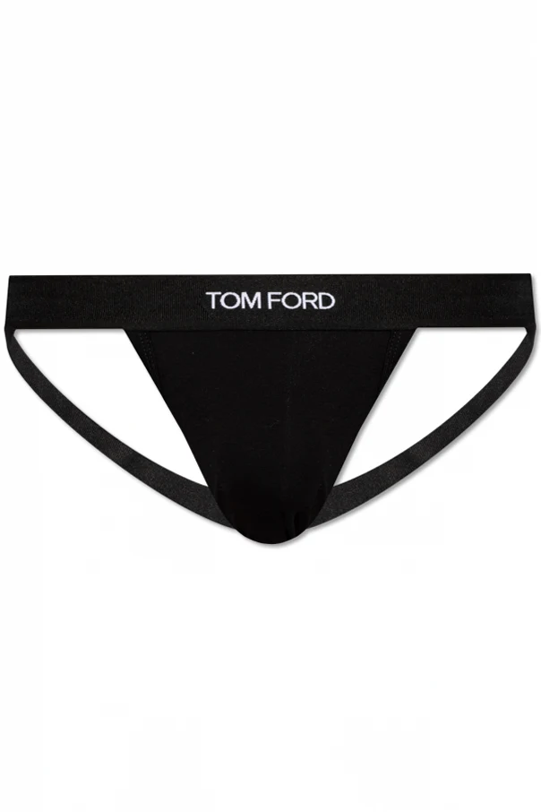 CZARNY Jockstrapy z logo