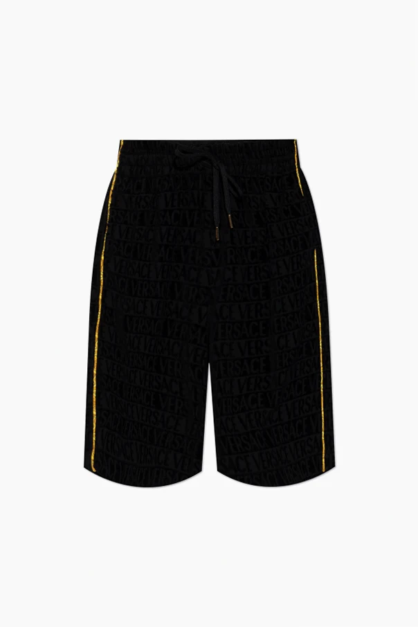 CZARNY Szorty z logo