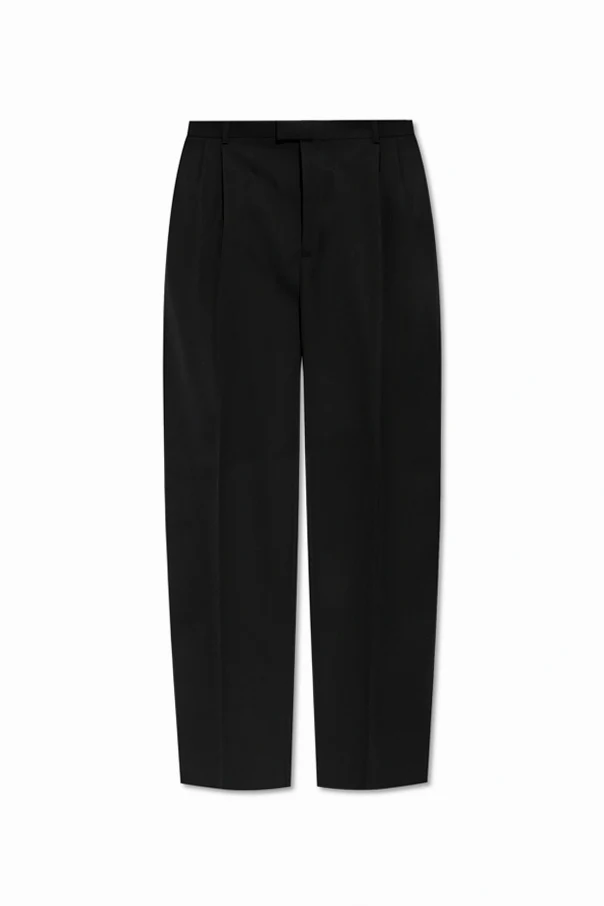 BLACK Wool pants with crease
