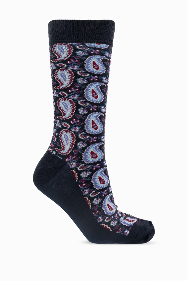 MARINEBLAU Gemusterte Socken