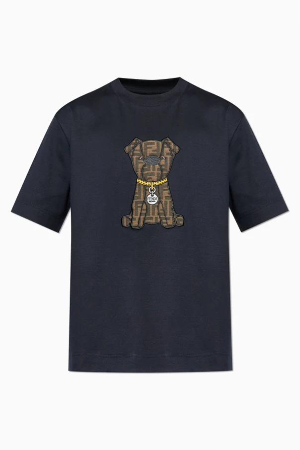 SCHWARZ T-Shirt mit Aufnäher