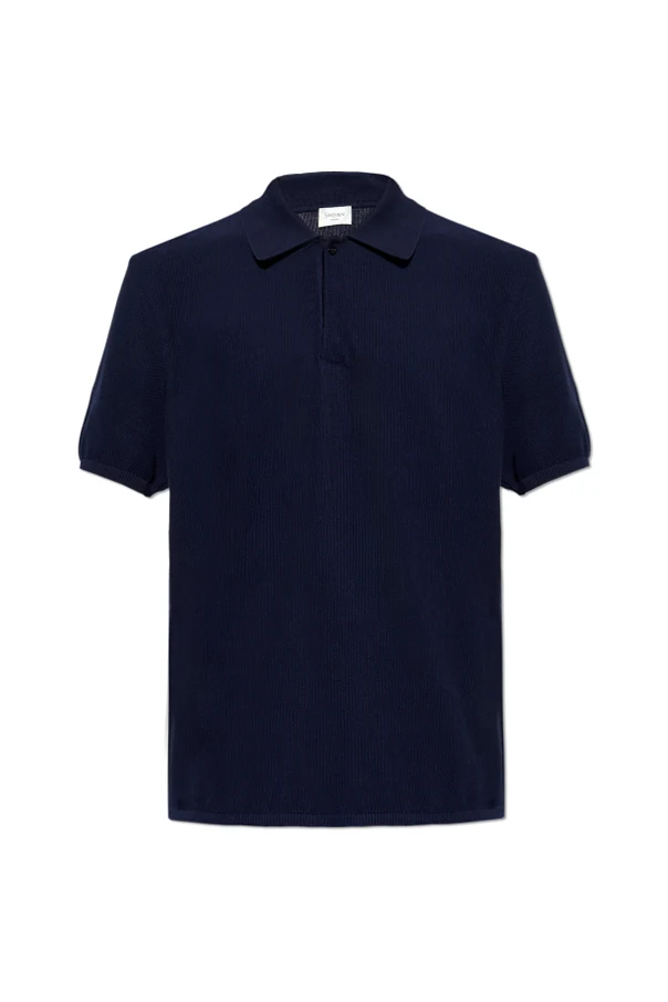 GRANATOWY Bawełniane polo