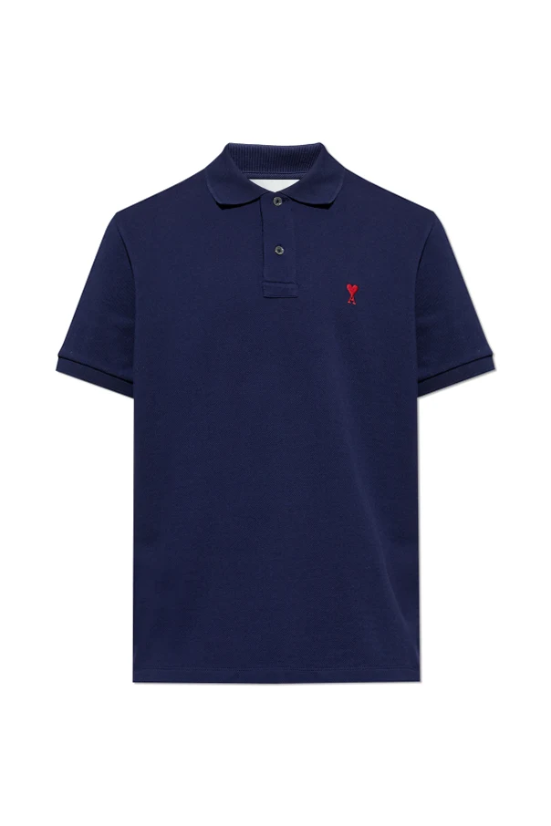 GRANATOWY Polo z logo