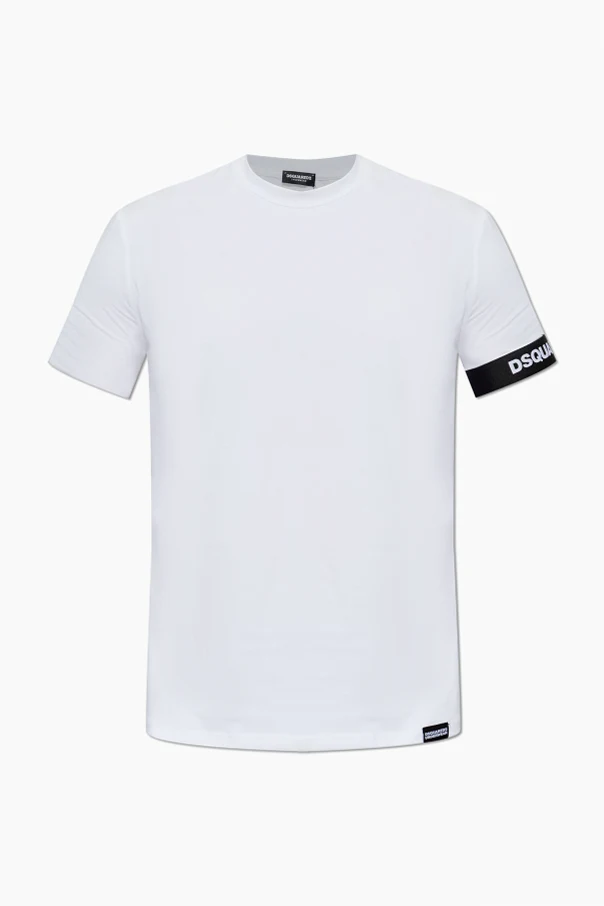 BIAŁY  T-shirt bieliźniany z okrągłym dekoltem
