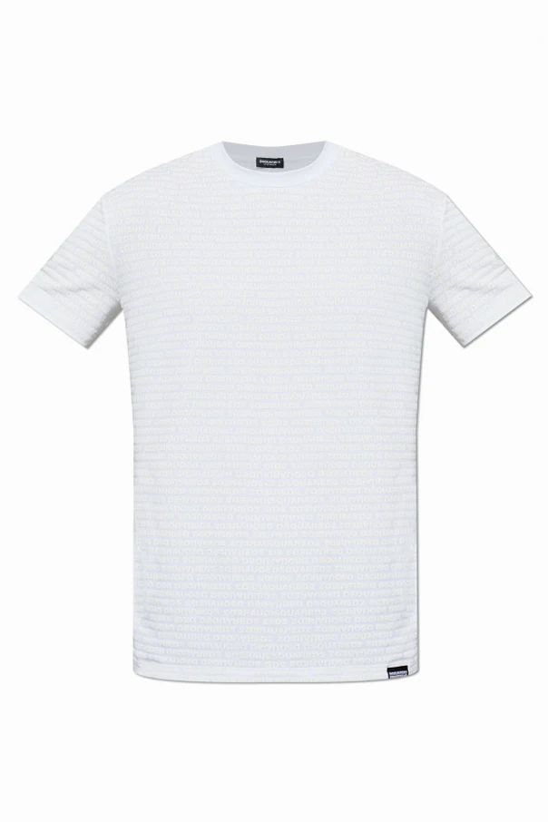 BIAŁY  T-shirt bieliźniany z monogramem