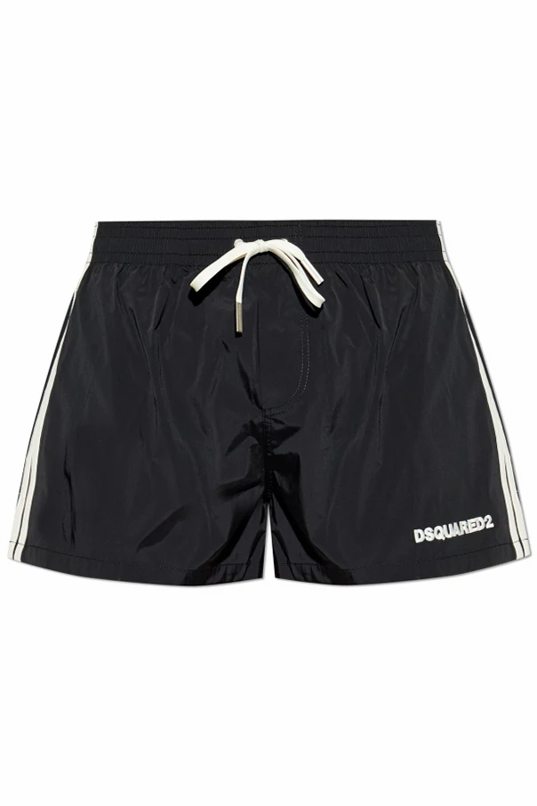 CZARNY Szorty kąpielowe  z logo