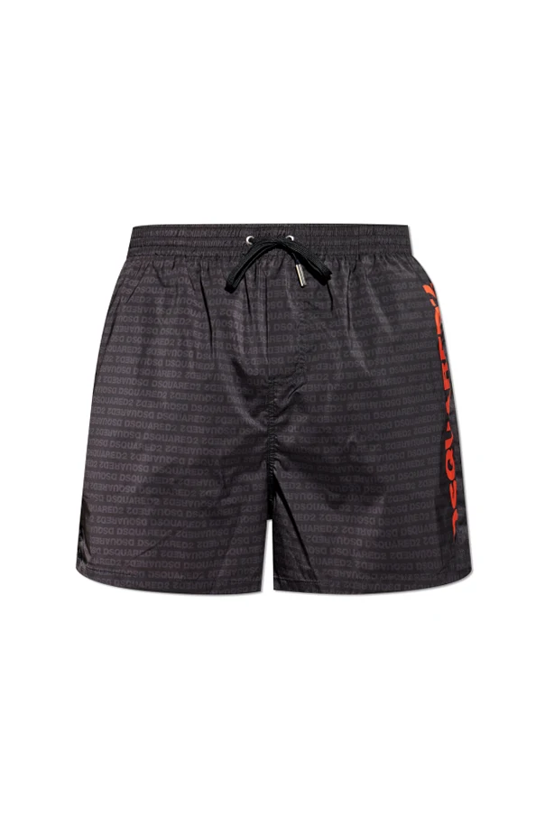 CZARNY Szorty kąpielowe  z monogramem