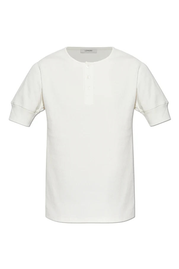 BIAŁY  Prążkowany t-shirt