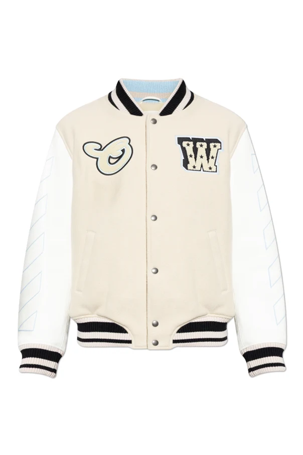 kremowy Ocieplana kurtka typu ‘Bomber’