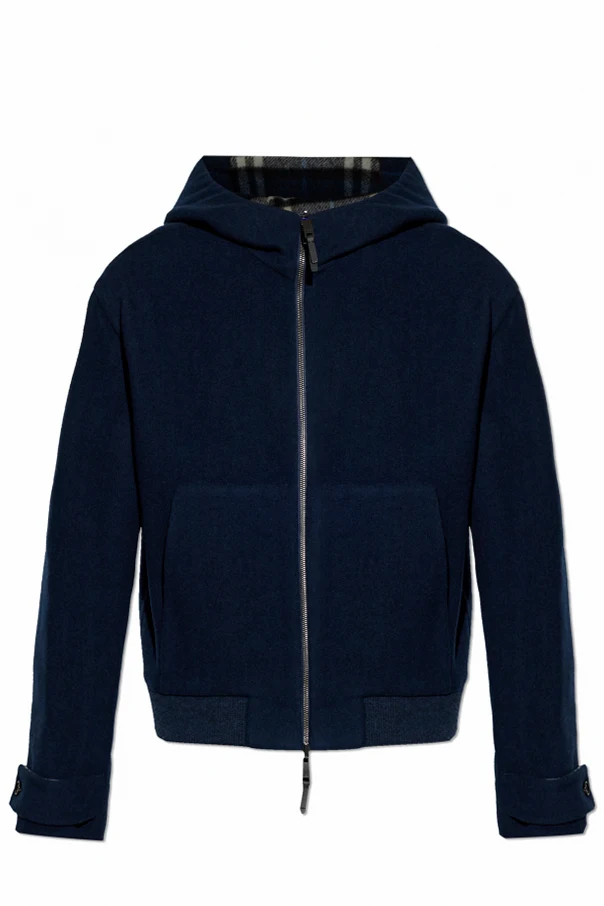 MARINEBLAU Beidseitig tragbare Wolljacke ‘Hollingwood’