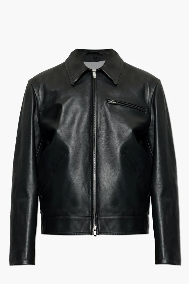 CZARNY Skórzana kurtka