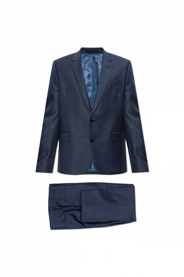 MARINEBLAU Anzug mit Karomuster