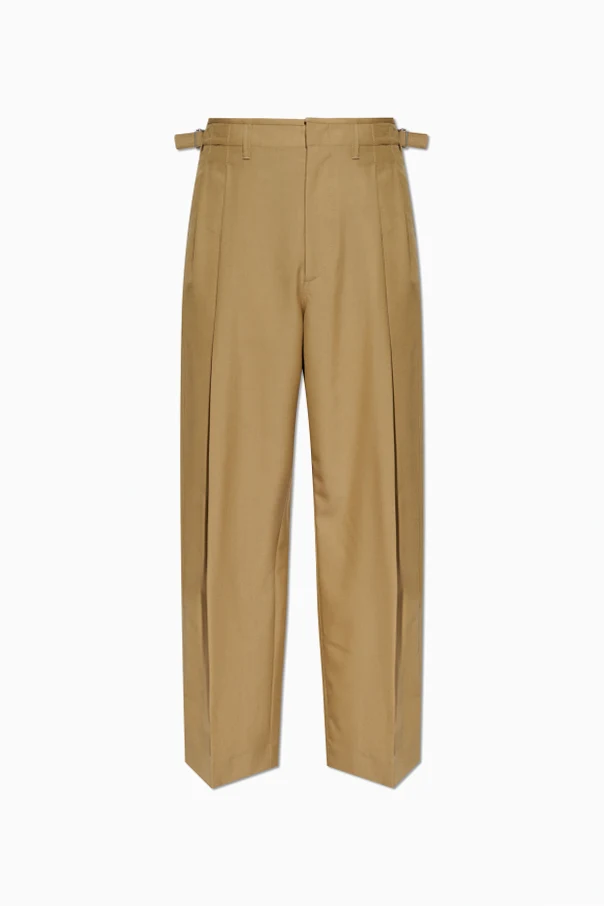 BROWN Pleated trousers