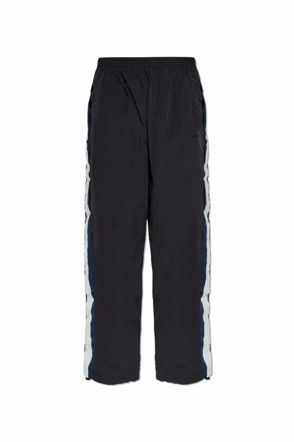 SCHWARZ Hose mit Seitenstreifen