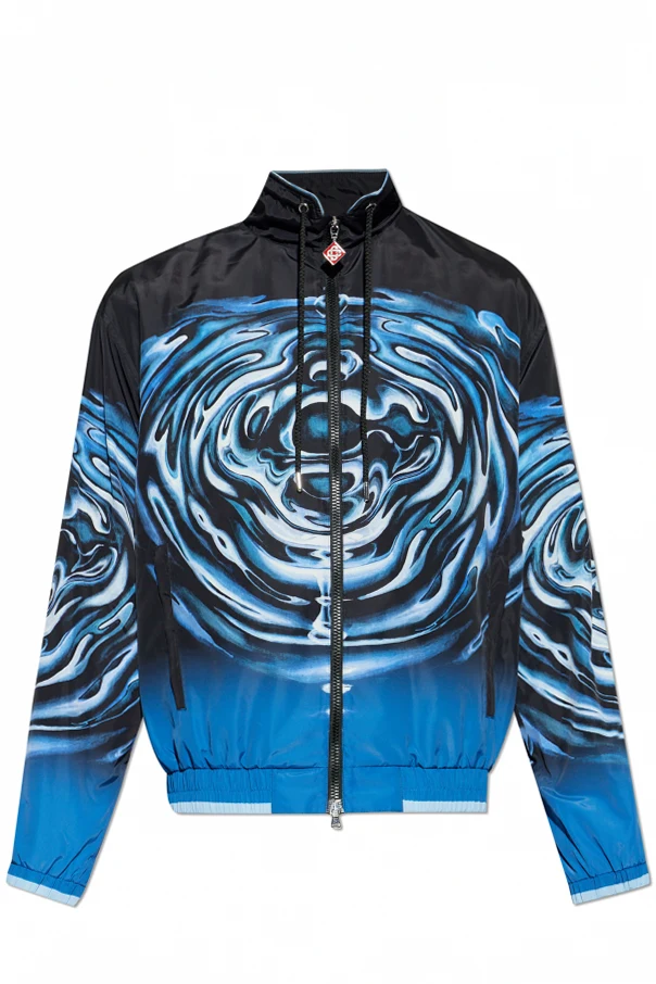 GRANATOWY Kurtka z kieszeniami