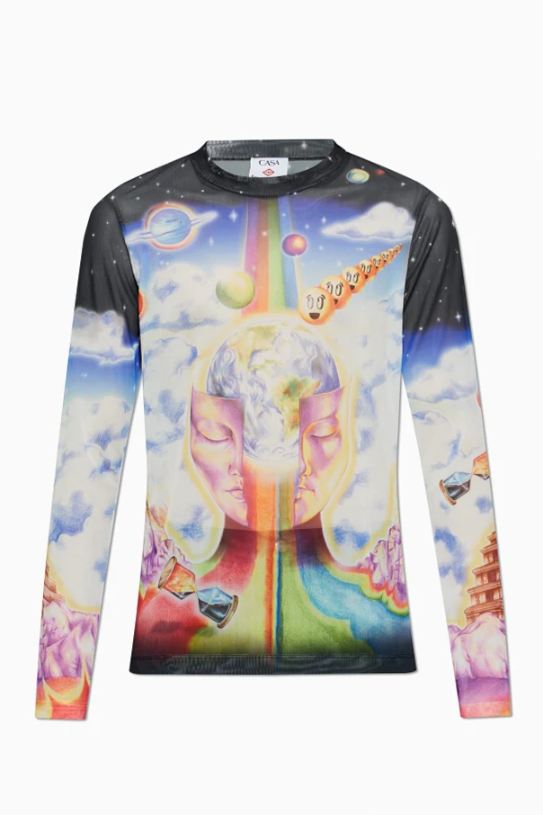 MULTIKOLOR Transparentny T-shirt z długimi rękawami