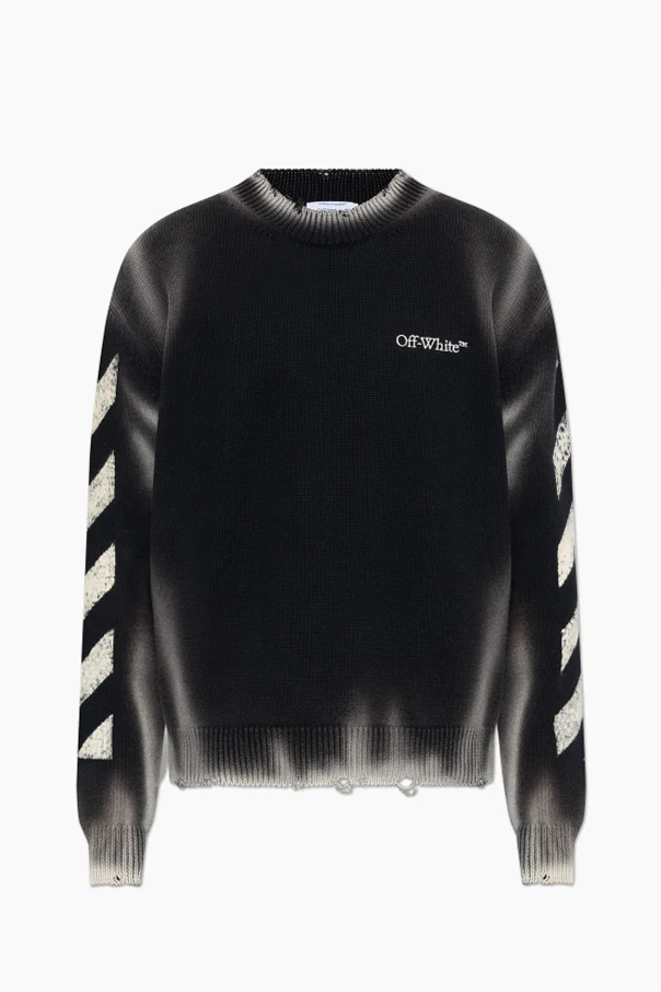 GRANATOWY Sweter z logo