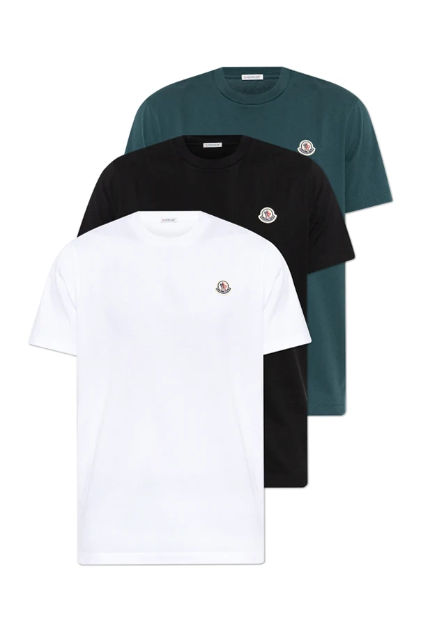 MEHRFARBIG 3er-Pack T-Shirts mit Logoaufnäher