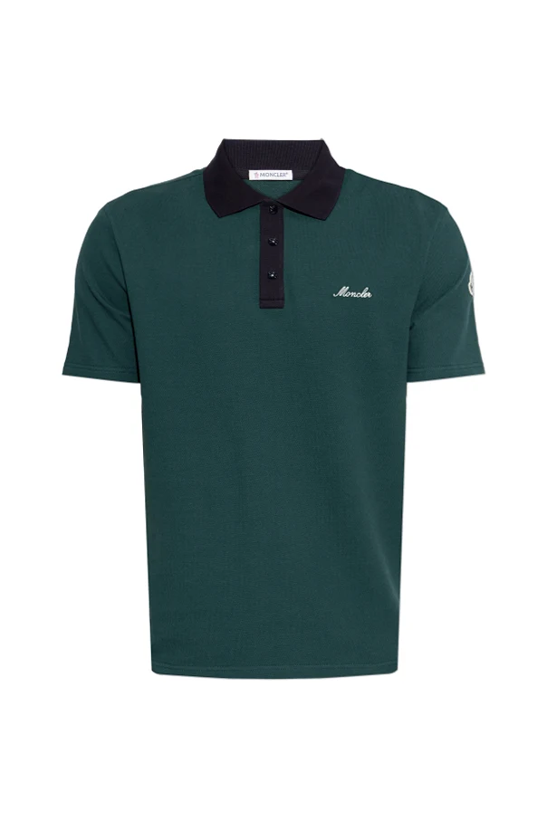 GRÜN Polo mit gesticktem Logo
