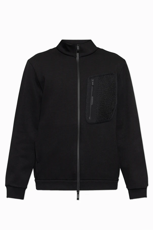 SCHWARZ Sweatshirt mit Stehkragen