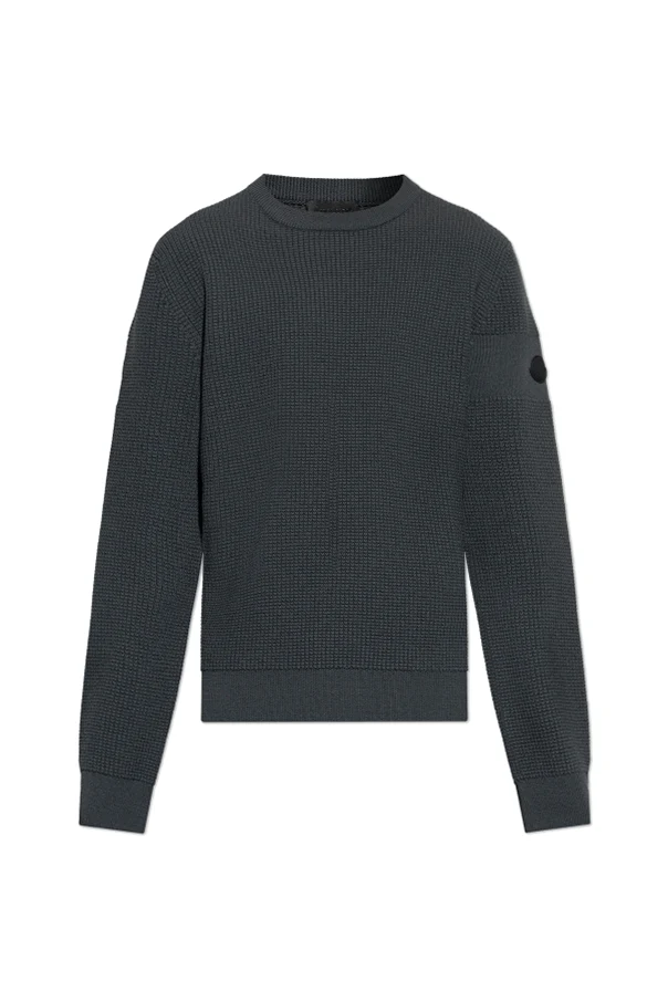 GRAU Wollpullover mit Rundhalsausschnitt
