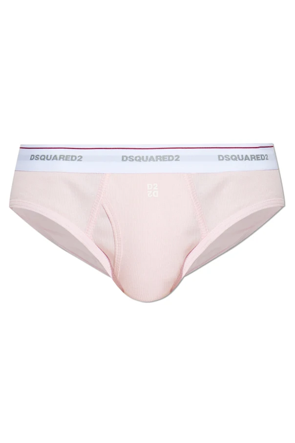 PINK Ribbed briefs with logo