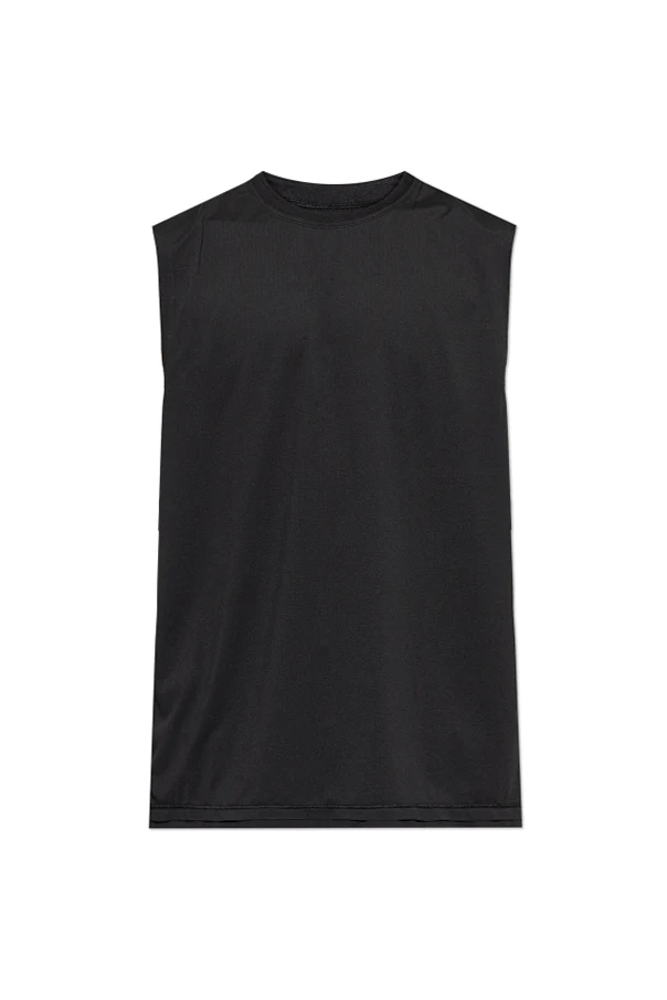 CZARNY T-shirt bez rękawów