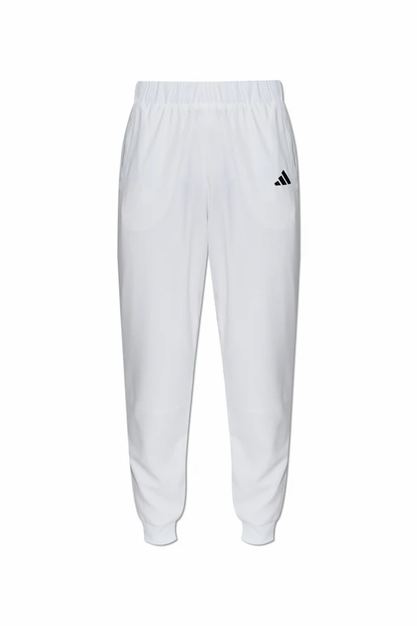 BIAŁY  Spodnie dresowe z logo